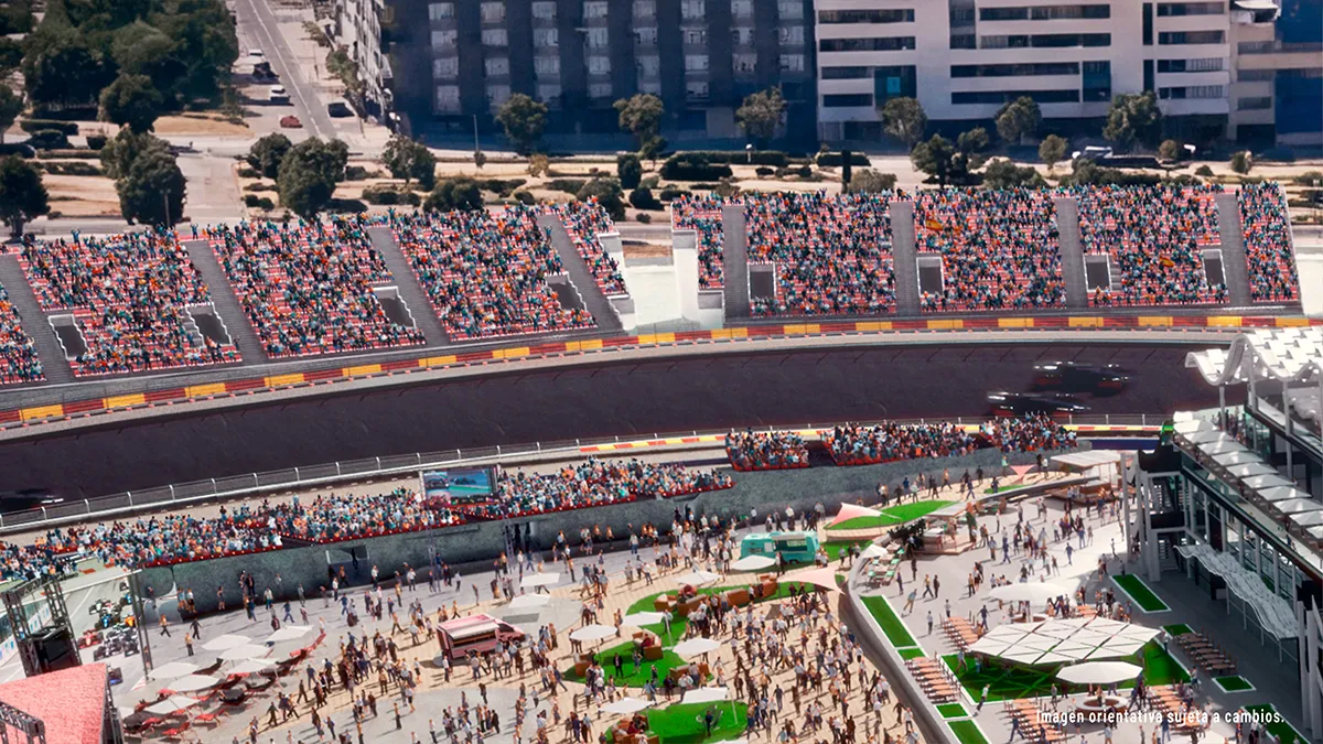 Bronze grandstand view