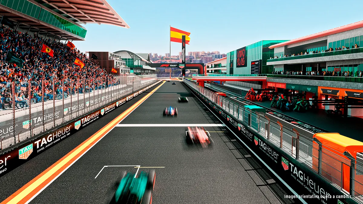 Gold grandstand view